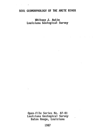 Amite River Soil Geomorphology