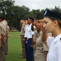 cadets saluting