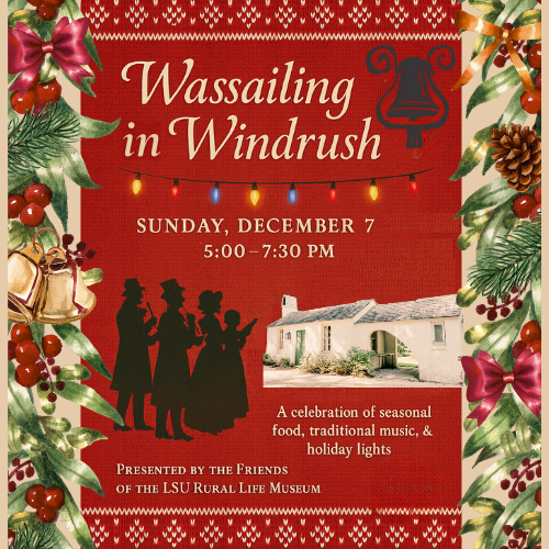Picture for promotion of Rural Life Museum's event called Wassailing In Windrush
